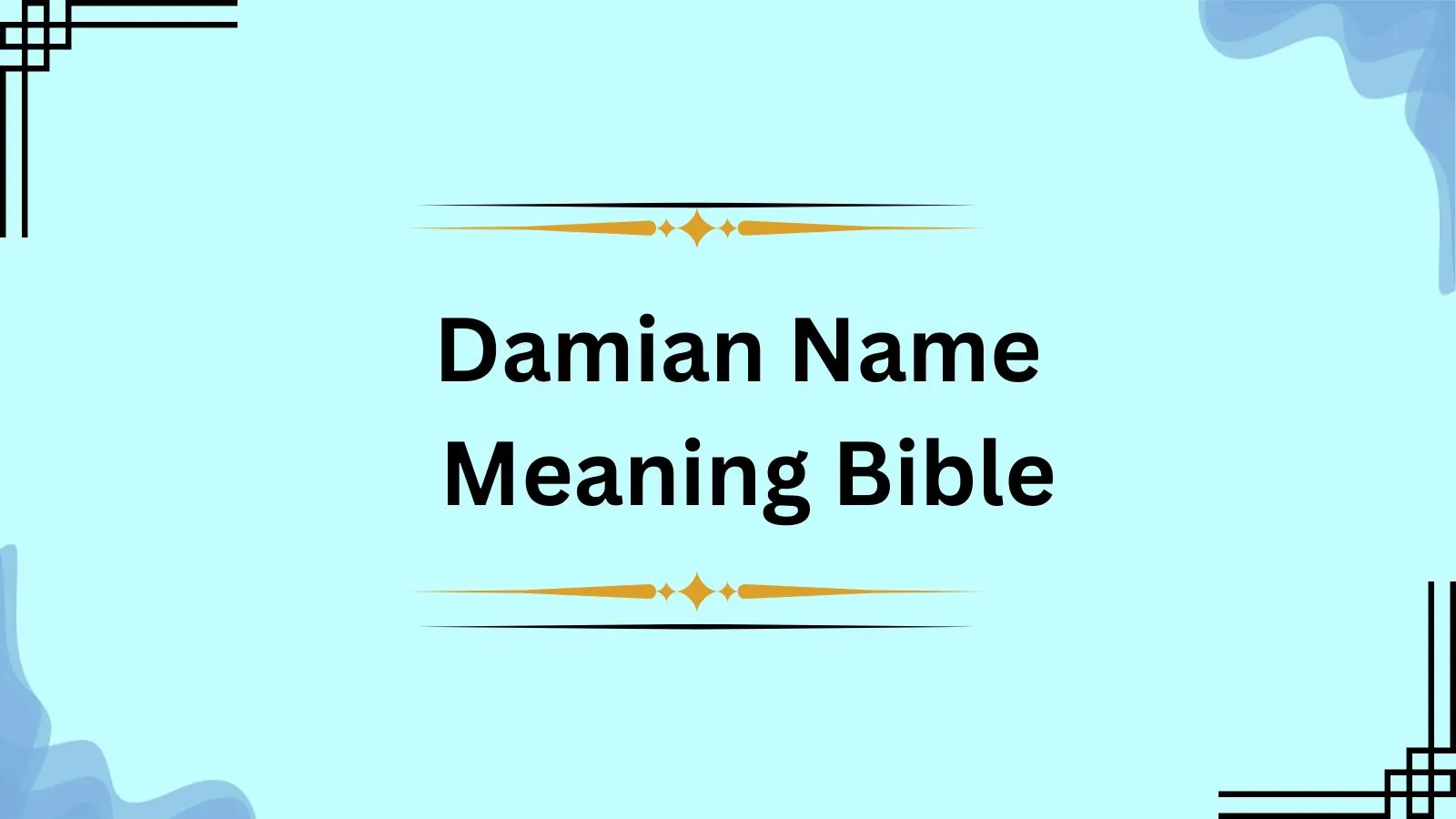 Damian Name Meaning Bible