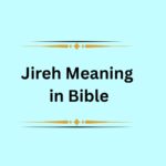 Jireh Meaning in Bible