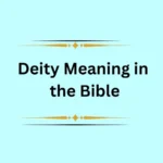 Deity Meaning in the Bible