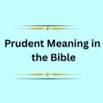 Prudent Meaning in the Bible