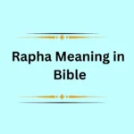 Rapha Meaning in Bible