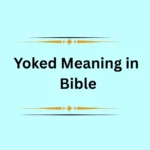 Yoked Meaning in Bible