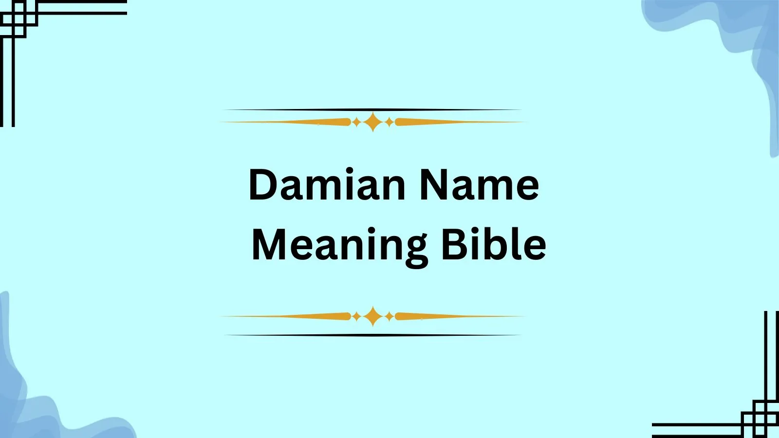 Damian Name Meaning Bible