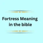 Fortress Meaning in the bible
