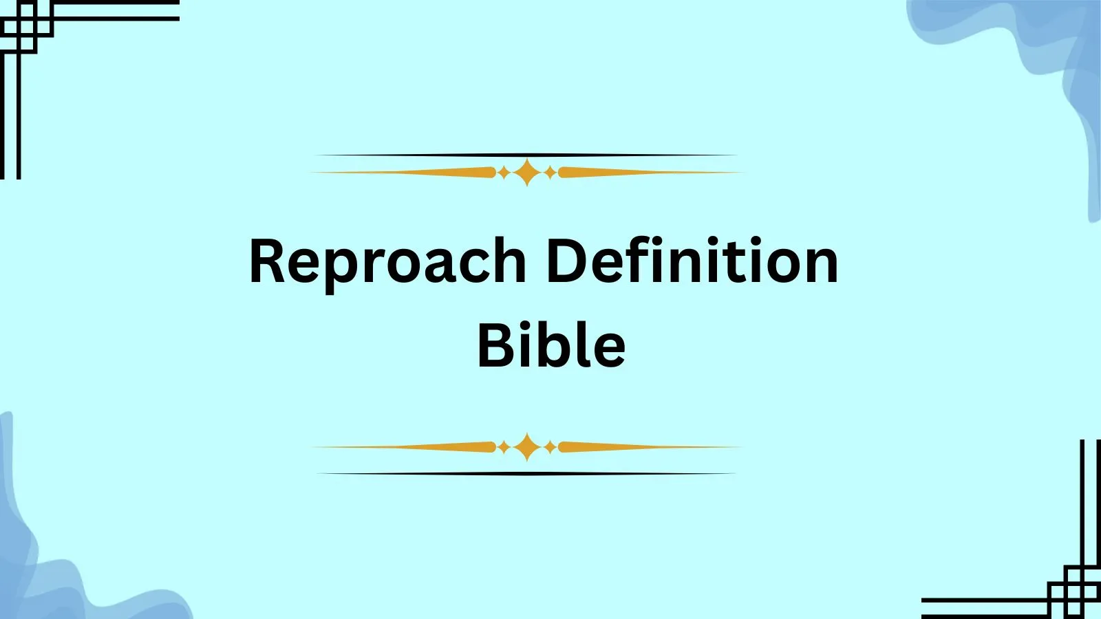 Reproach Definition Bible